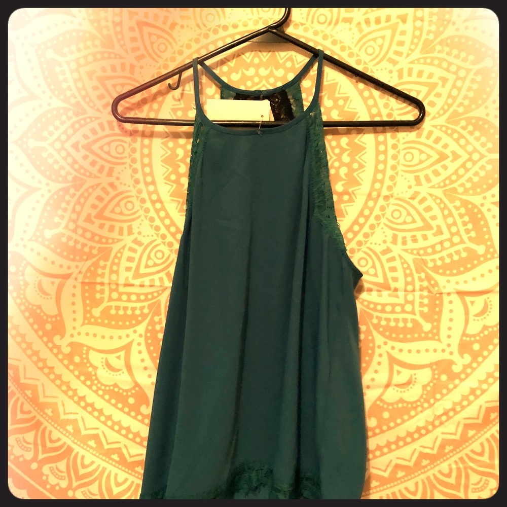 Black and Teal Tank Top